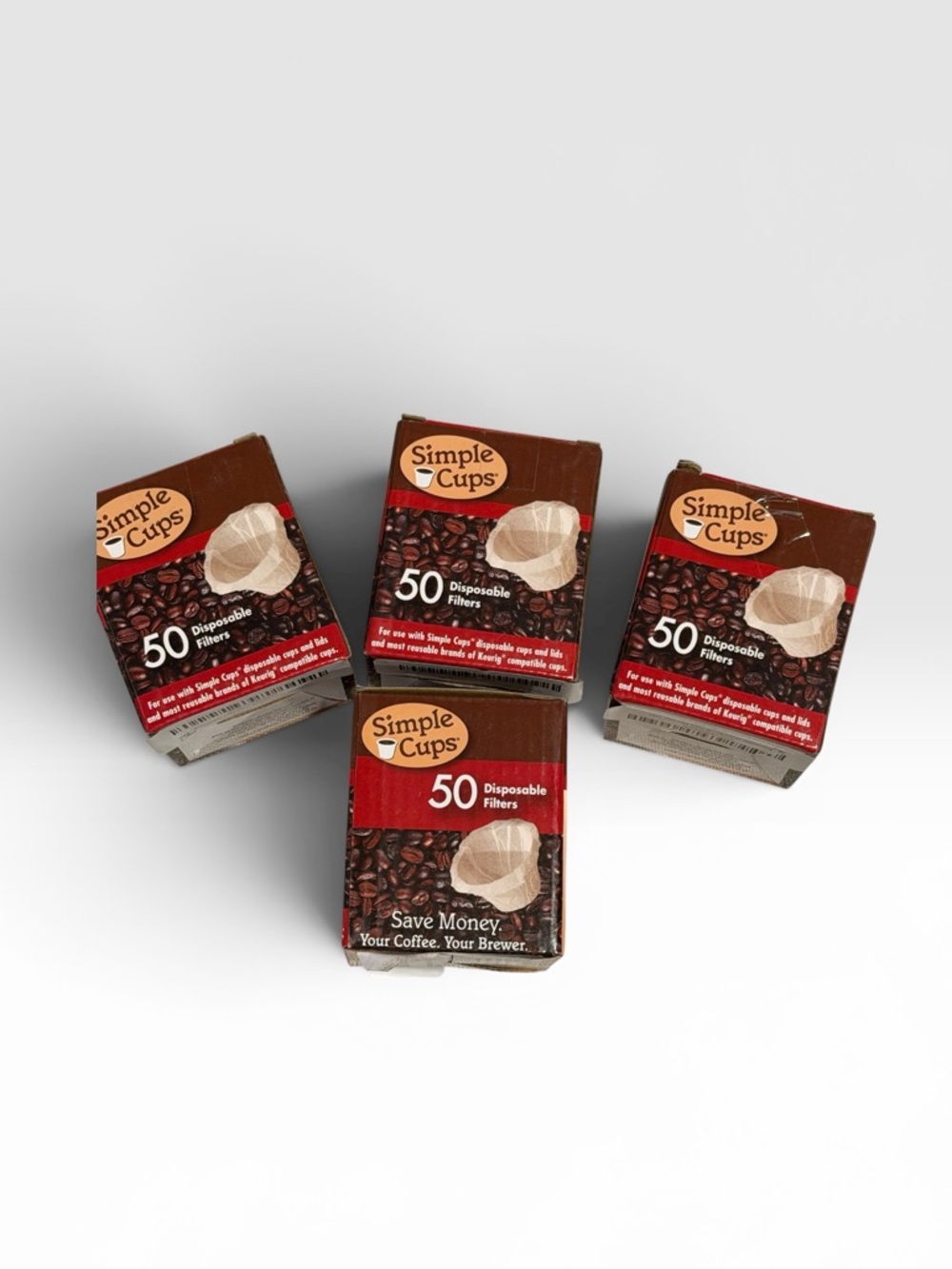 NEW Simple Disposable Coffee Filters 4 Boxes -  (50 Pack)
